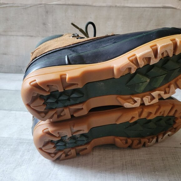 London Fog Ridge Duck Boots 7M Suede & Rubber Brown/Black - Picture 5 of 6